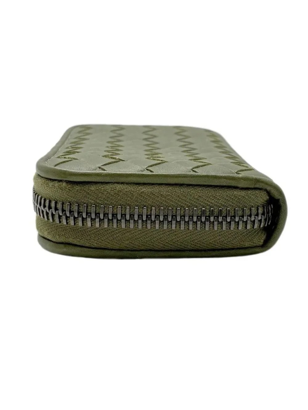 Bottega Veneta Coin Purse Olive Green Items Zip Around